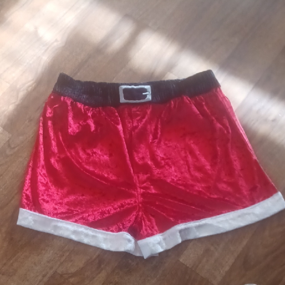 Intimo Red Velvet Mens Shorts with Black and White Accents Boxer Briefs